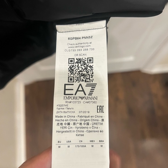 Emporio Armani EA7 Bomber Hooded Zip Up Jacket - Picture 10 of 11